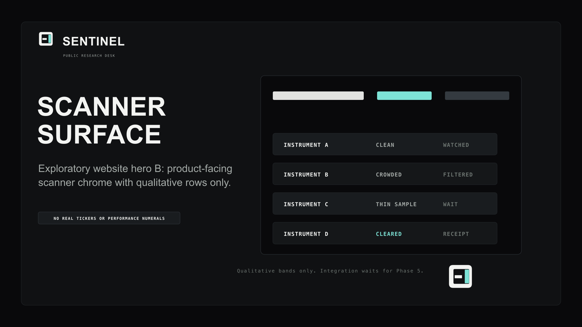 SENTINEL product surface